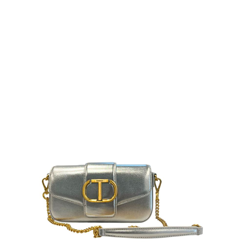 Silver pu women shoulder bag-null