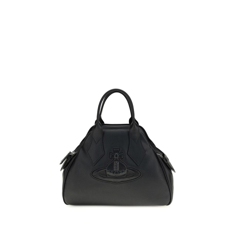 Black polyurethane handbag-null