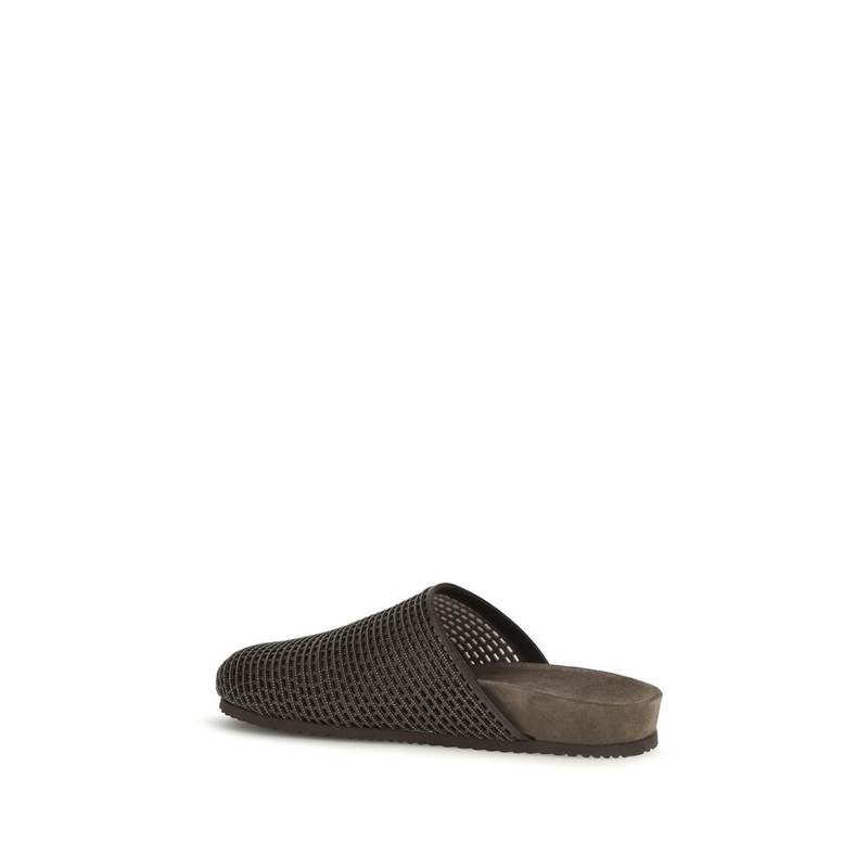Brown calf leather bos taurus slides-null