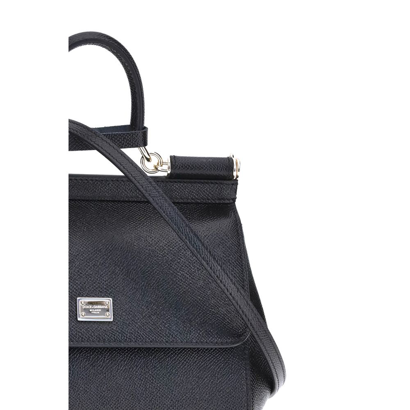 Black calf leather bos taurus handbag-null