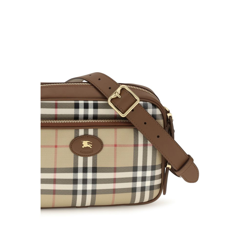 Beige cotton shoulder bag-null