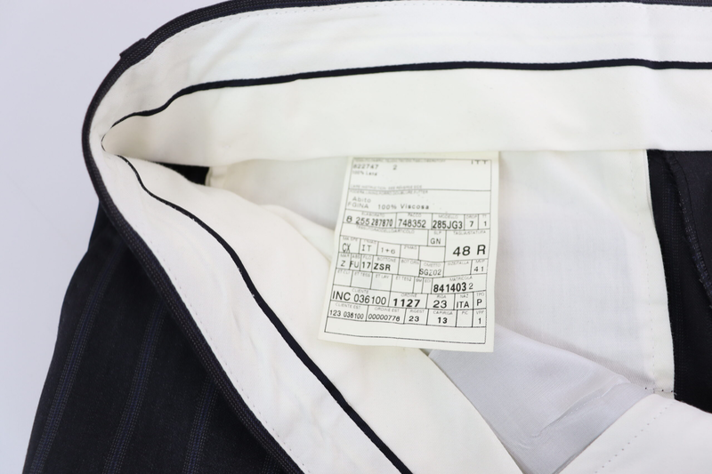 Gray wool blend formal trousers pants-null