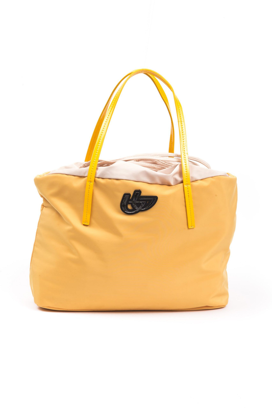 Yellow polyester women shoulder bag-null