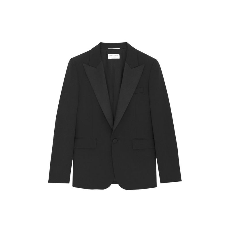 Black wool blazer-null