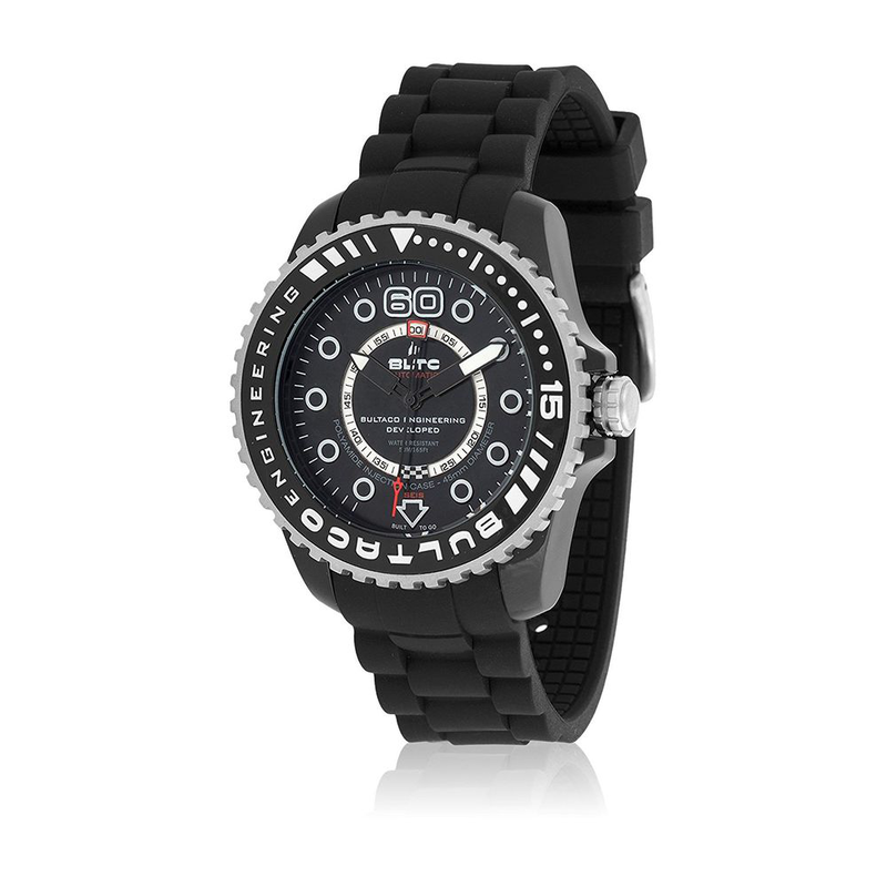 Black synthetic sport watch-null