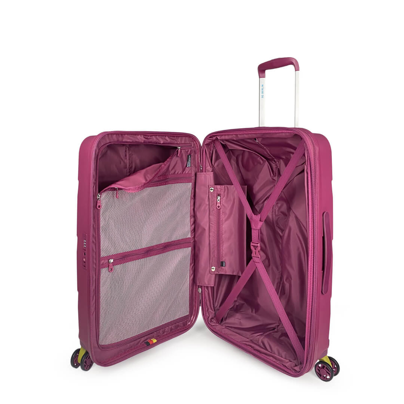 Bg berlin - zip² cabin size/carry-on (4 wheel), double security zipper, 55cm/20in luggage 10kg suitcase-null