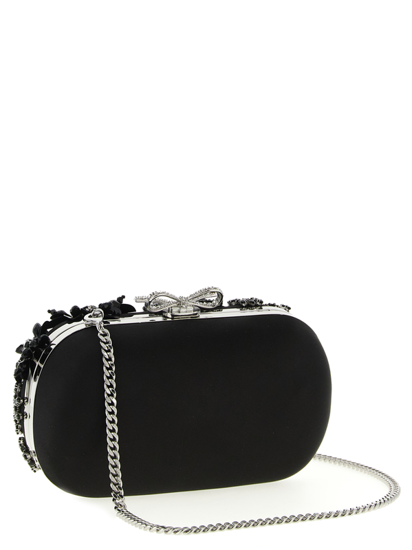 Black polyester clutch bag-null