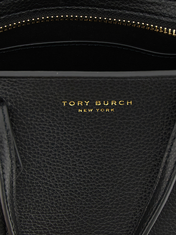 Black cowhide handbag-null