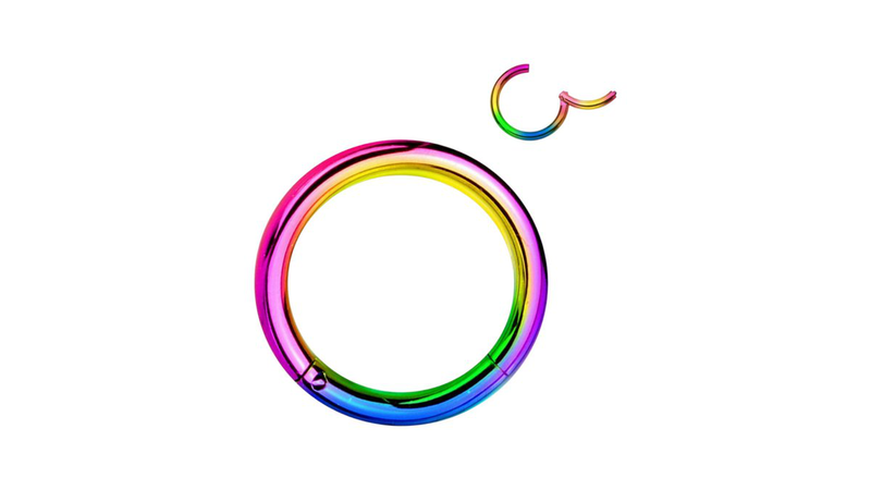 Surgical steel clicker rainbow-null