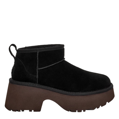 Ugg γυναικείο μποτάκι, Black Καστ.δερμα, medium