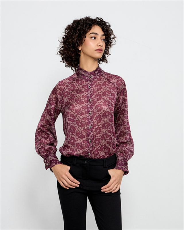 Chiffon shirt printed image number null