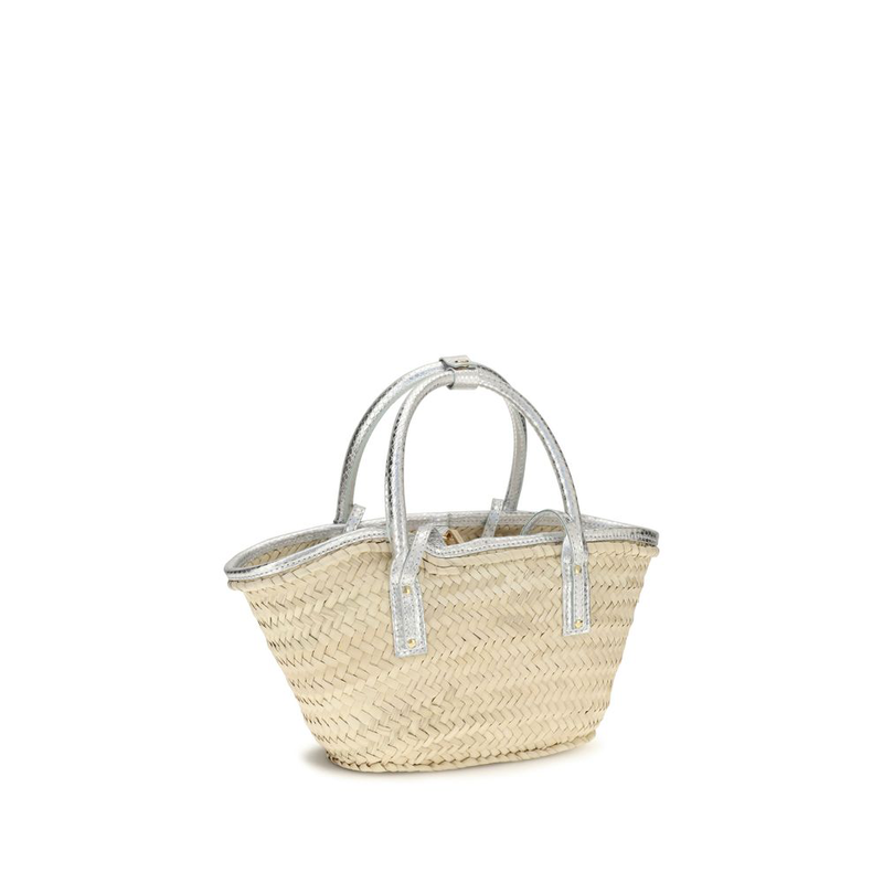 Beige raffia handbag-null