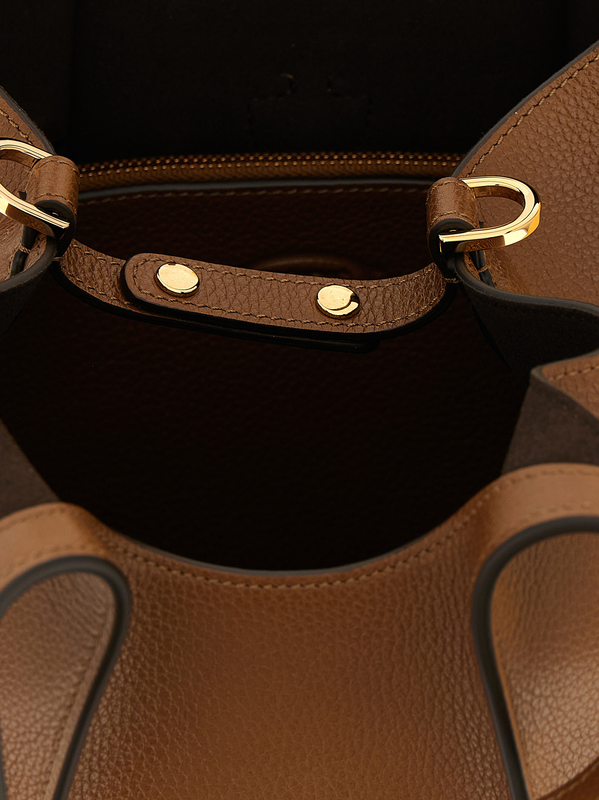 Brown calfskin handbag-null