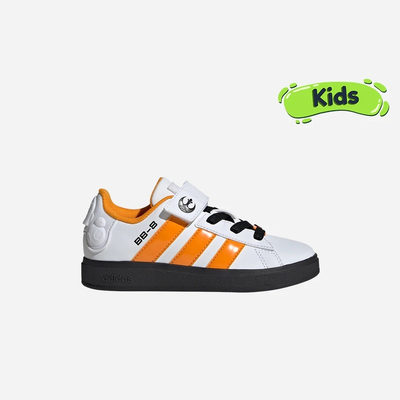 Adidas junior droids grand court, White-orange, medium