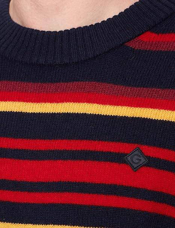 Geelong wool striped c-neck.multicolor.knit image number null