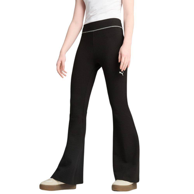 Dare to textured flared leggings, Black, medium