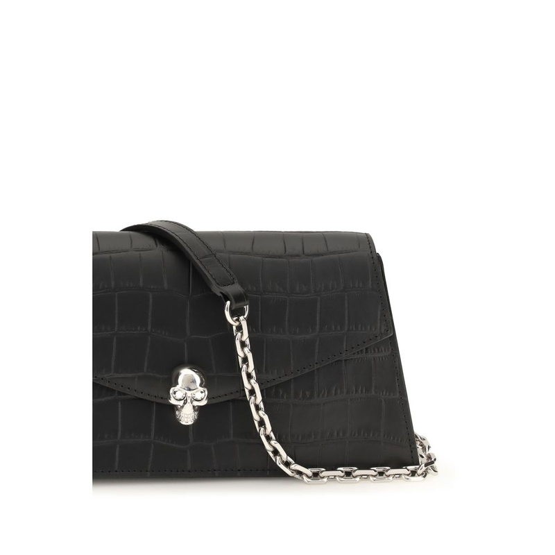 Black calf leather bos taurus clutch bag-null