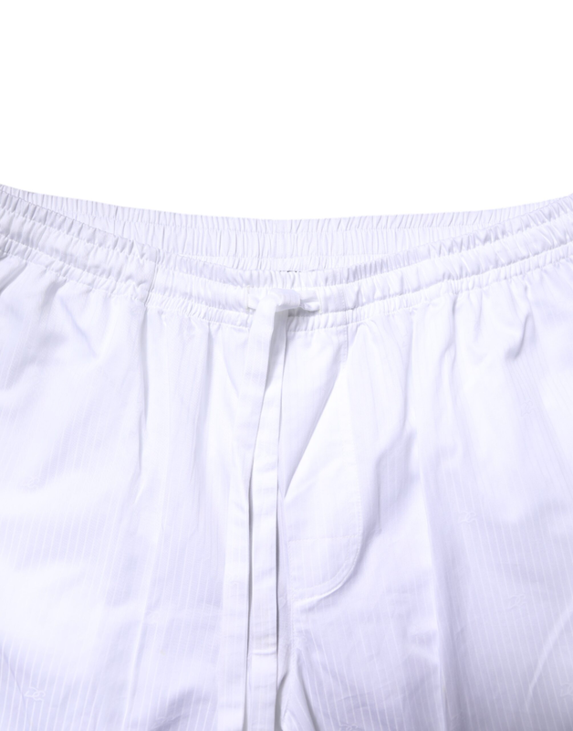White cotton shirt pants pajama set sleepwear-null
