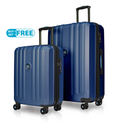 Bg berlin - enduro buy 1 get 1 free promo, set of 2 luggages, blue suitcases