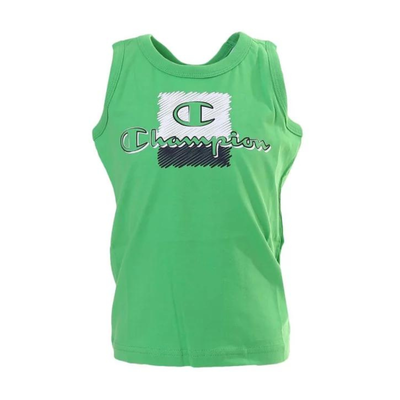 Champion kids boys light cotton jersey sleeveless tee 304892, Green, medium