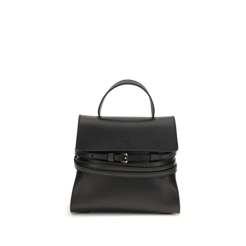 Black calf leather bos taurus handbag-null