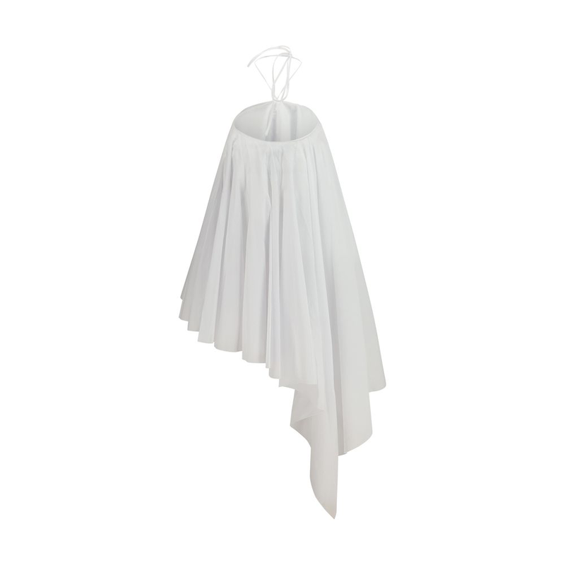 White cotton casual dress-null