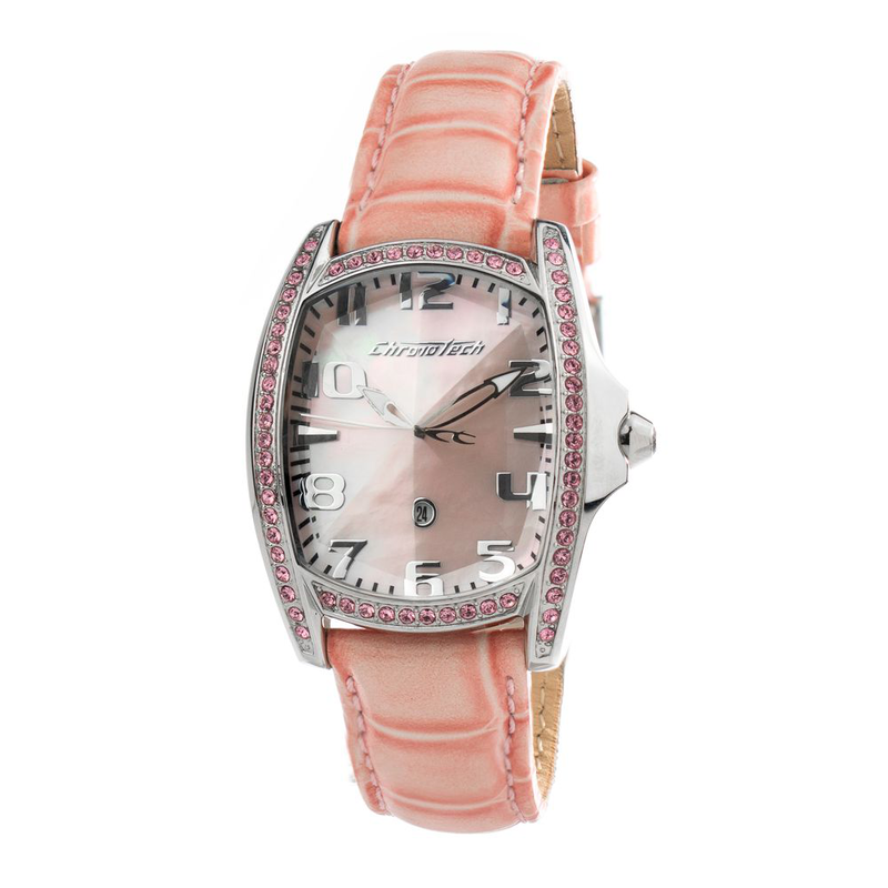 Multicolor leather dress watch-null