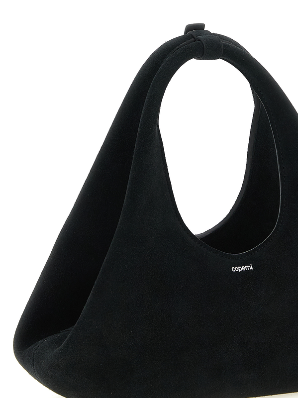 Black cowhide handbag-null