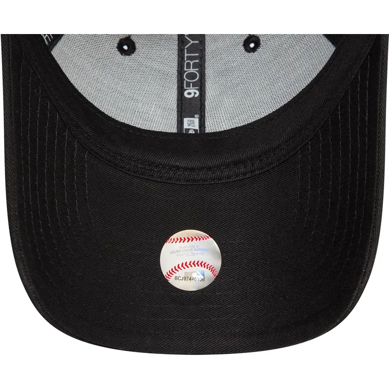 New era curved brim women 9twenty icon butterflies new york yankees mlb black adjustable cap-null