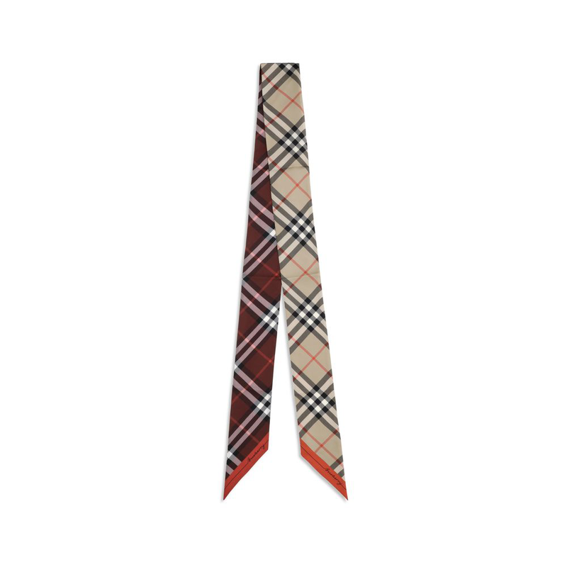 Beige silk scarf-null