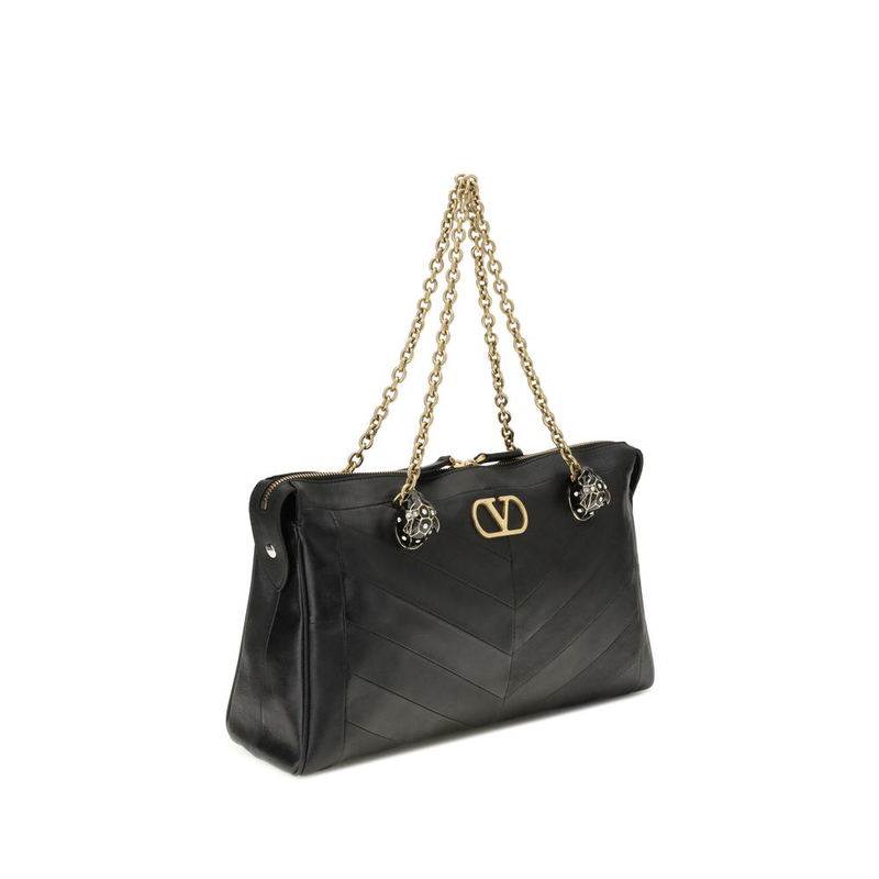 Black lamb ovis aries aries shoulder bag-null