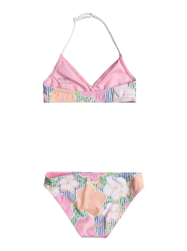 Roxy girls swimwear set tiny flower tri bra-null