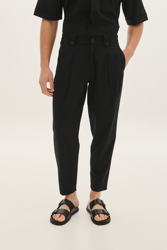 Pcoc loose fit double pleats trousers image number null