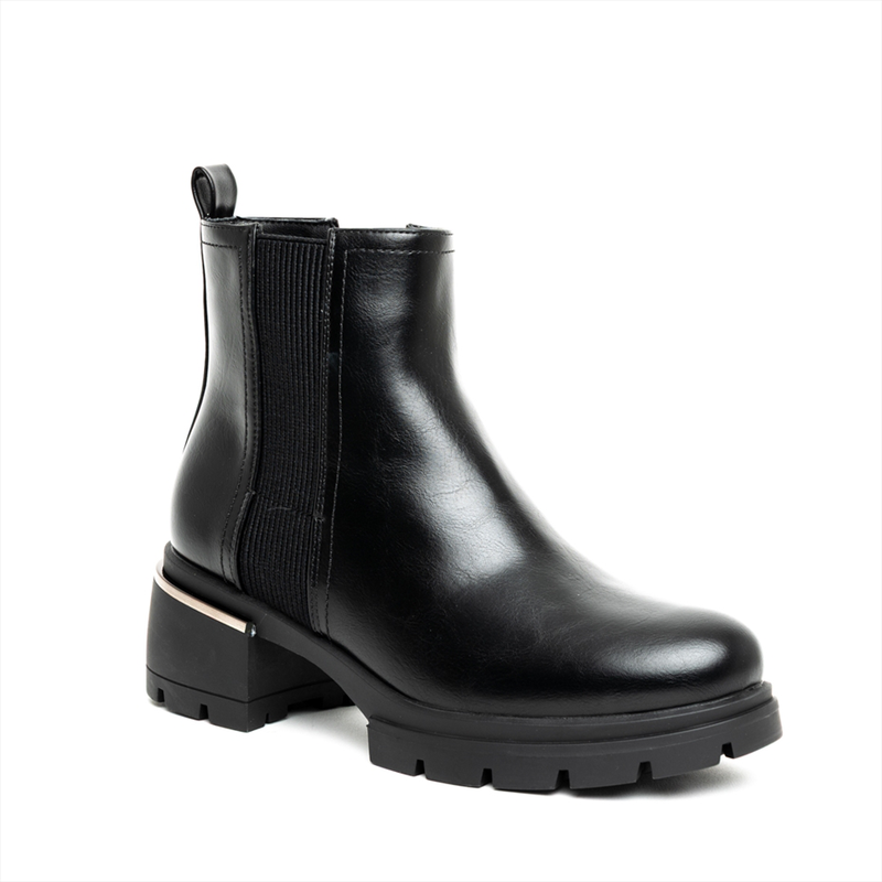 Miss belgini chelsea low block heel ankle boots-null