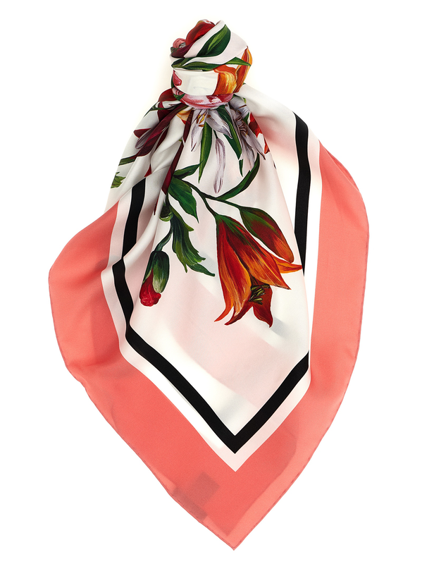 Multicolor silk foulard-null