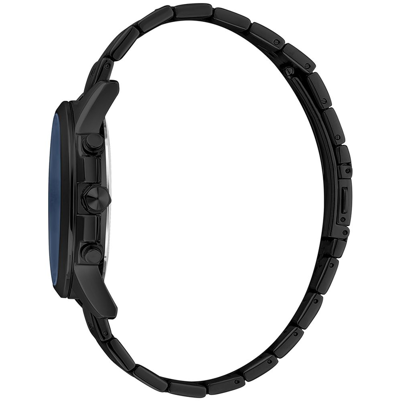 Black stainless steel dress watch-null