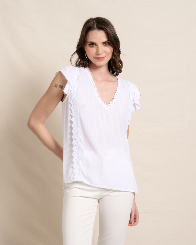 Blouse cotton embossed image number null
