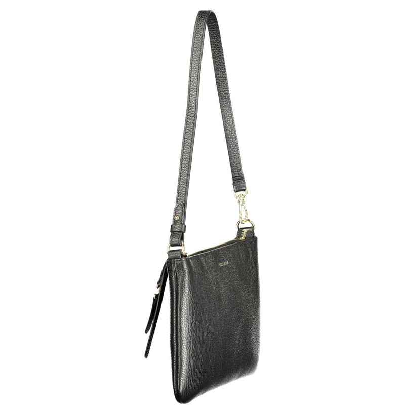 Black leather women handbag-null