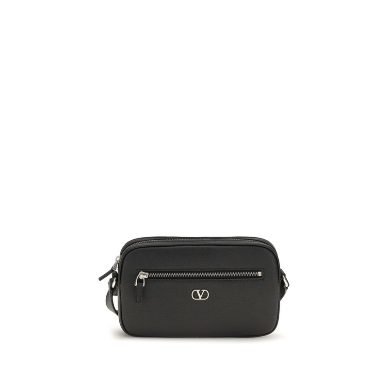 Black calf leather bos taurus shoulder bag-null
