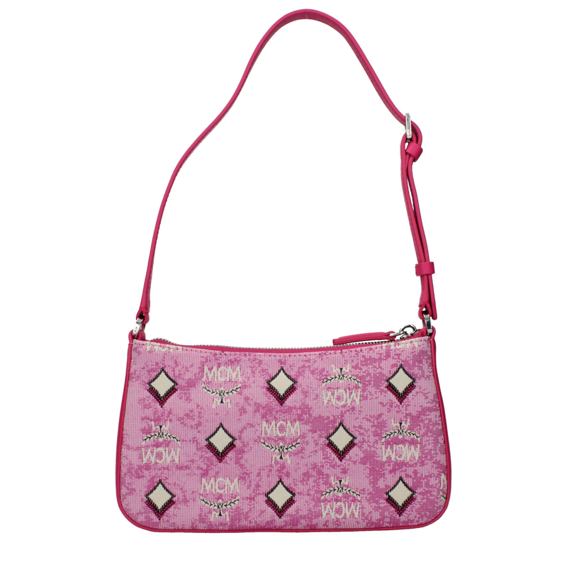 Pink fabric crossbody bag-null