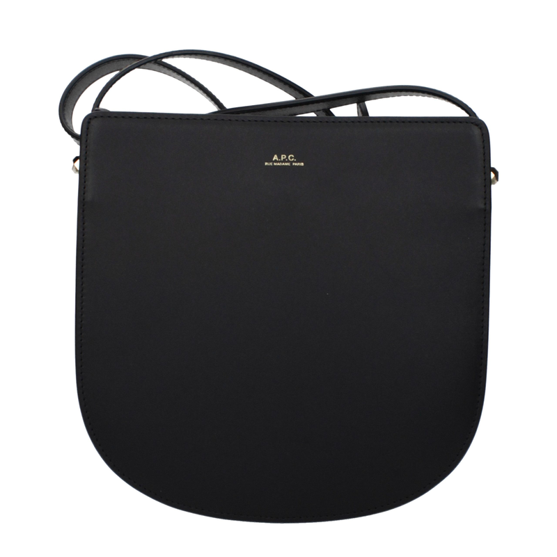 Black leather crossbody bag-null
