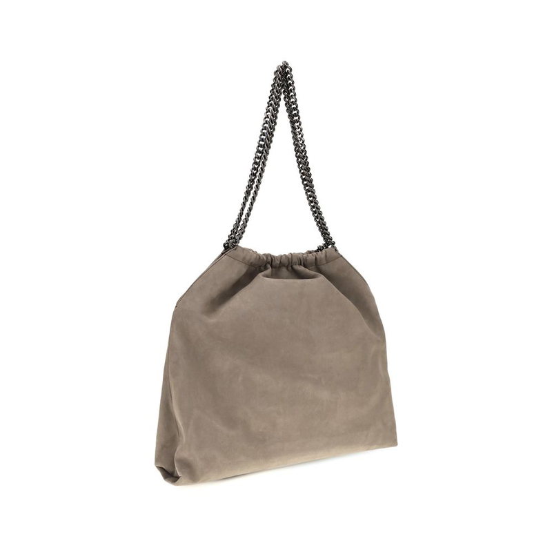 Beige polyester shoulder bag-null