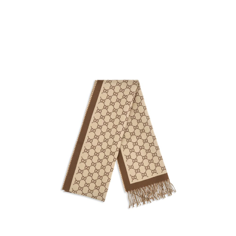 Beige wool oves aries scarf-null