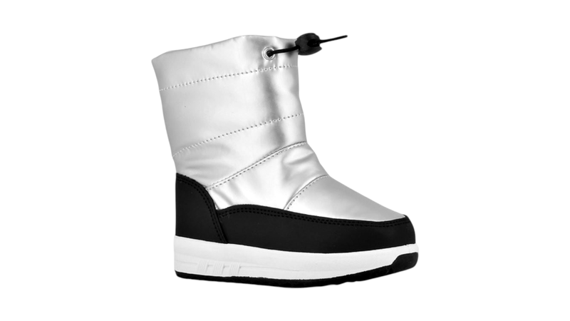 Silver metallic snow boot-null