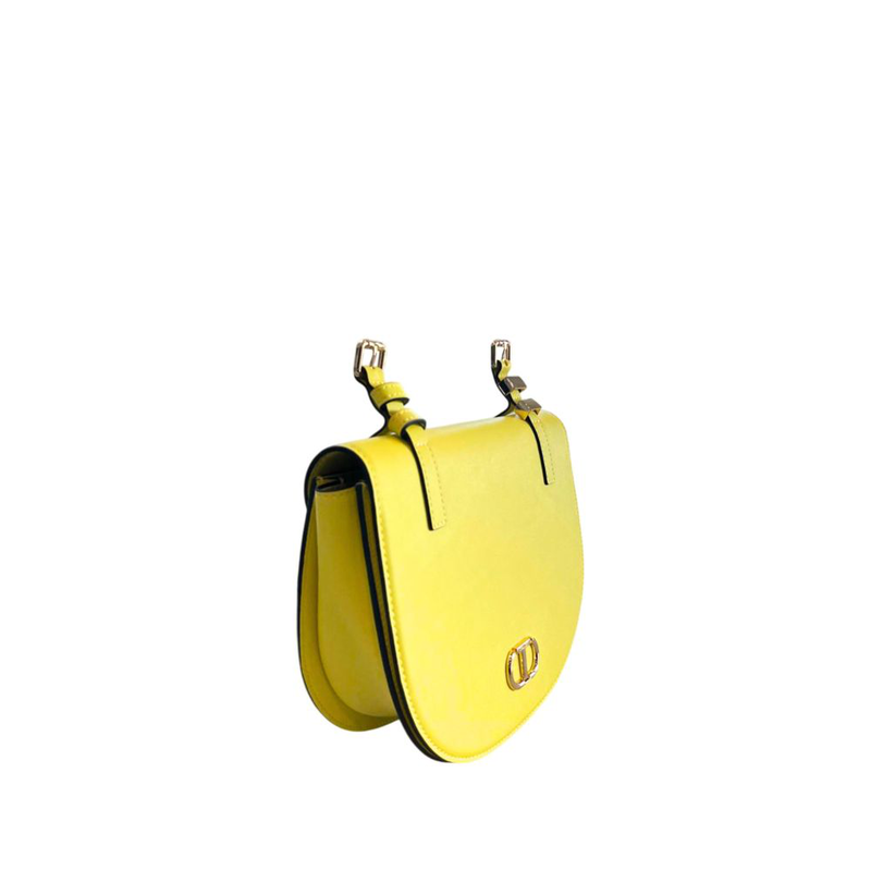 Yellow pu women crossbody bag-null