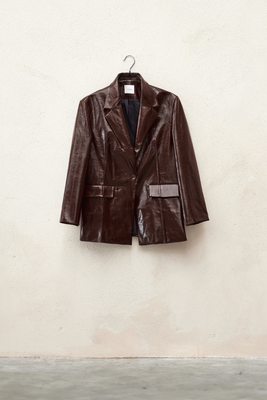 He blazer vinyl, Brown, medium