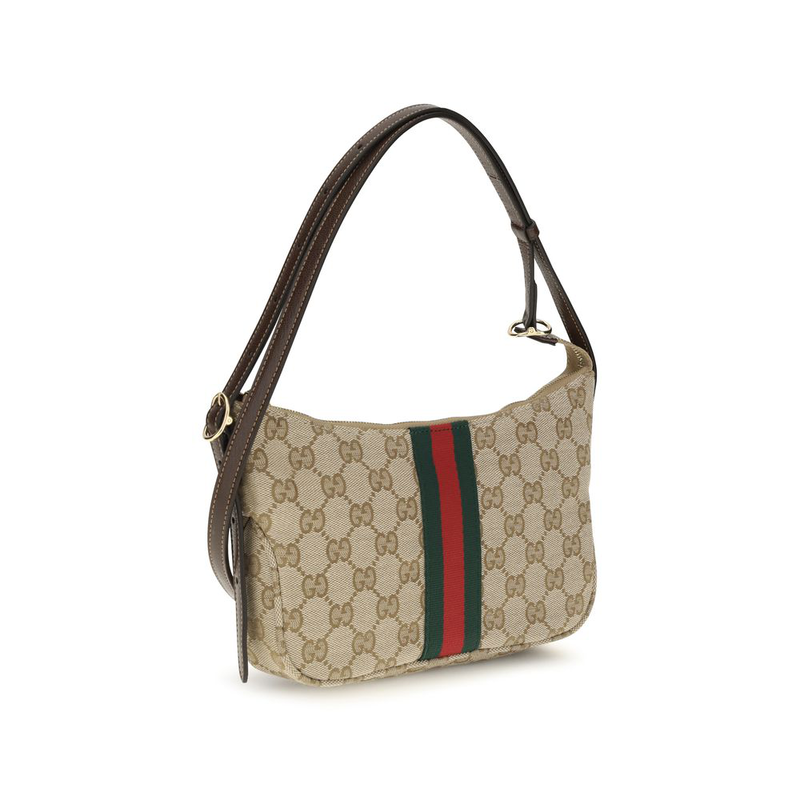 Beige polyester shoulder bag-null