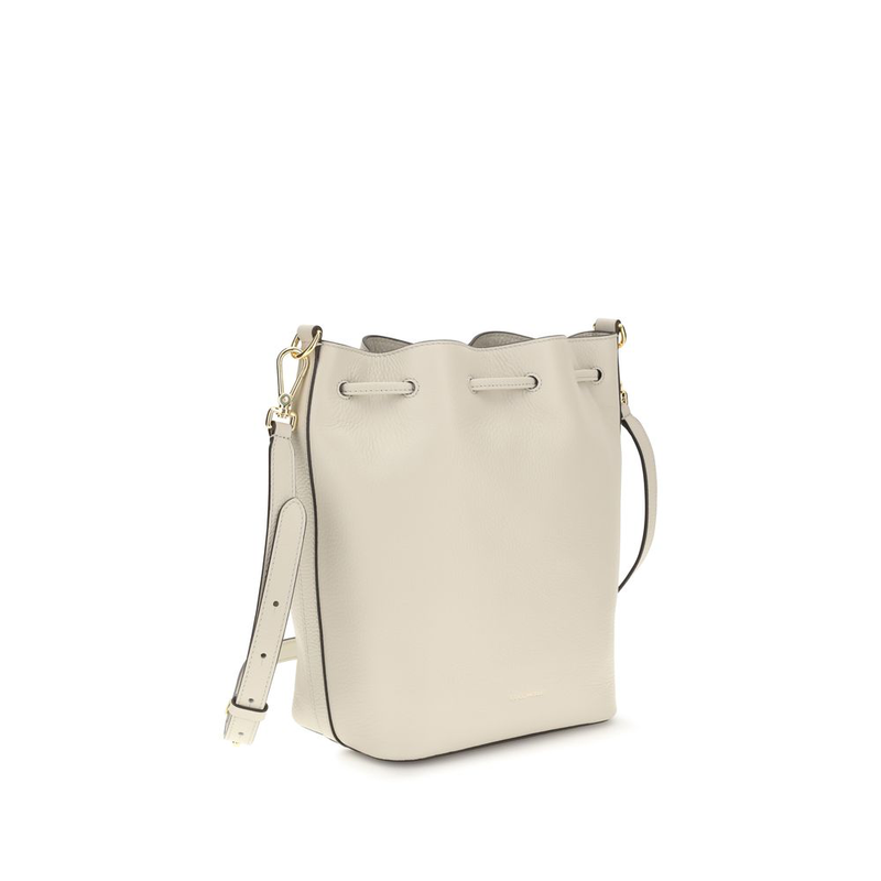 Beige calf leather bos taurus backet bag-null