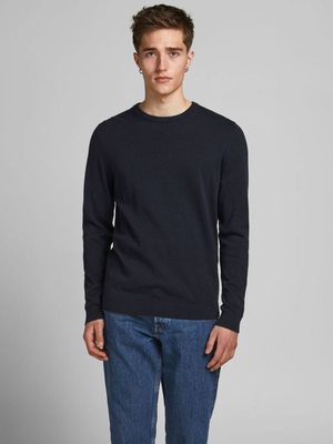 Jack  jones jjebasic knit crew neck, Navy Blazer, medium