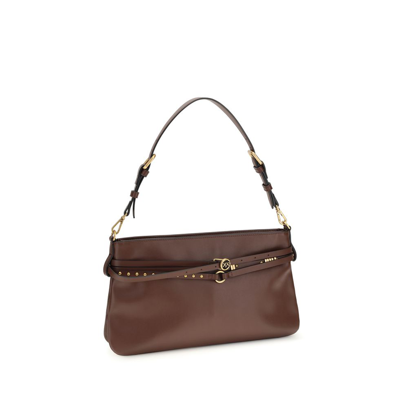 Brown calf leather bos taurus shoulder bag-null